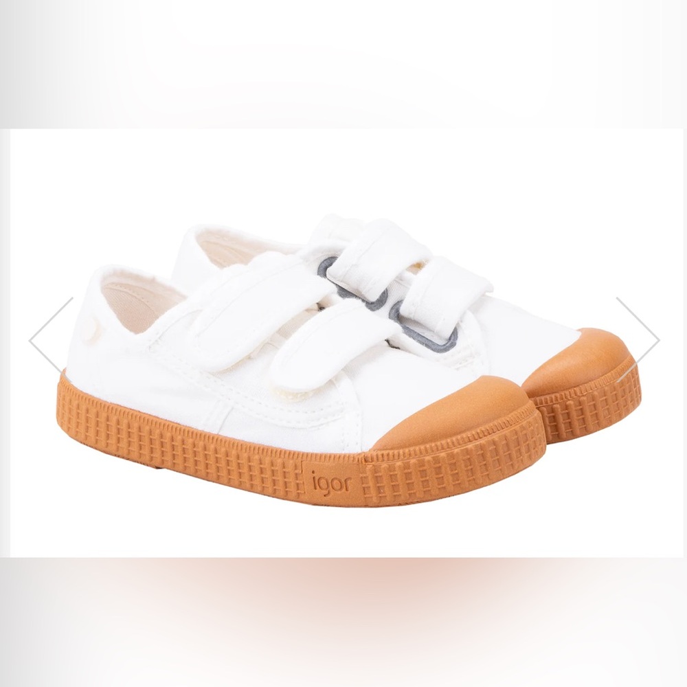 Igor Kids White Sneakers with Tan Soles - * Price Firm *